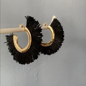 BaubleBar black tassel hoop